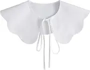 [STKARCV] Women White Fake Collars Cape Scarf Female Blouse Tops False Collar Shawl Neckwear Shirt Detachable Collars