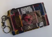 Cotton Fabric Game of Thrones Zippered Key Fob/ID Holder