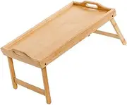 DOITOOL Bamboo Laptop Bed Tray Table Portable Folding Desk with Sturdy Legs for Breakfast Writing Laptop Use Bed Sofa Smooth Surface and High