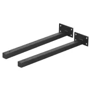 Floating Shelf Brackets, 2pcs 14"(350mm) Wall Mounted Shelf Supports, Black
