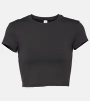 [Alo Yoga] Alo Yoga Alosoft Finesse crop top AU 12 black