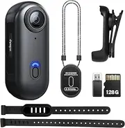 TOSBARRFT Body Camera 4K, Portable Camera with 128 GB Memory and a Battery Life of 120 Minutes, Clip-on Body Camera with Audio, Point-of-View Camera, Action Camera