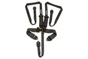 MVP Black 5-Point Latch & Link Harness SFI Approved Hans 2-3in Belts Black Hardware & Snap Hook Ends VPR-110