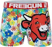 [FREEGUN] La Vache Qui rit Men's Microfibre Boxer Shorts, Flowers 2, M