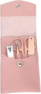 Healeved Elegant Rose Gold Nail Scissors Set Pc Stainless Steel Nail Clippers Kit Tweezer Beauty Scissors Included Pu Case for Easy Storage