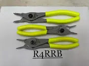 Snap-on Tools NEW 3pc HIVIZ Soft Grip Quick Release 0° Snap Ring Pliers Lot Set