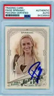 PSA Paige Spiranac on card autograph // 2018 Topps Ailen and ginger