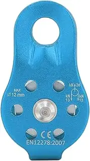 Rock Climbing Safety Pulley - Aluminum Rescue Pulley - Rescue and Safety Gear Pulley, 20KN Single Sheave Fixed Eye Pulley for Outdoor Survival, High Altitude Traverse Hauling