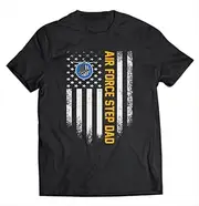 [VidiAmazing] Vintage USA American Flag Proud Air Force Veteran Step Dad ds2227 T-Shirt