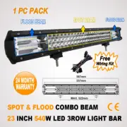 23 INCH 3 ROW 540W LED SPOT FLOOD OFFROAD DRIVING WORK LIGHT BAR -108W/126W/180W