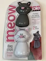 Meow bags clips - Cat Style set of 2 - New