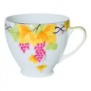 Grafton China 5856 AB Jones & Sons Hand Painted Leaves Pink Grapes Tea Cup
