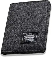 [JEMINAL] Men's Vertical Card Case, Trendy Fashion Money Clip, 8 Card Positions, Short Wallet, Minimalist Card Case, Black, Europe and the United States Wind Trend Fashion Minimalist