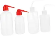 4pcs Laboratory Wash Bottle Elbow Rinsing Bottle with Narrow Tip for Precise Watering for Cleaning Terrariums and Laboratory Use