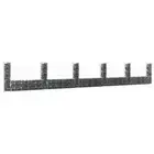 U-shape Gabion Basket with 6 Posts Iron 620x20x100 cm vidaXL