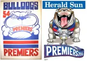 1954 & 2016 Footscray Western Bulldogs Weg Knight Posters Premiership
