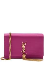 Saint Laurent Kate Satin Wallet-on-chain - Pink - One Size One Size