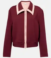 [Dries Van Noten] Dries Van Noten Cotton-blend jacket AU 10 burgundy