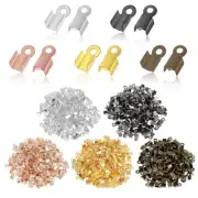 1000 PCS End Caps for Jewelry Making, Leather Cord Ends Cord Crimp End Tips