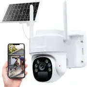 Solar Security Camera, Outdoor Wireless Home Surveillance with Colour Night Visi