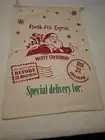 TWO NEW Canvas Santa Gift Sacks/Bags 19x27 Hessian Medium Size Draw String Linen