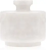 Marblous Krafts Stylish Marble Sugar Dispenser 3.5 oz Salt Cellar, Salt Container and Marble décor 3" X 3" Kitchen décor and Salt Pepper Bowls Salt Dispenser (White)