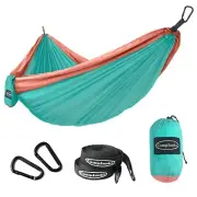 CampJunki Single Camping Hammock with Straps and Carabiners
