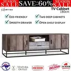 Artiss TV Cabinet Entertainment Unit Stand Storage Open Shelf Drawer Wooden New