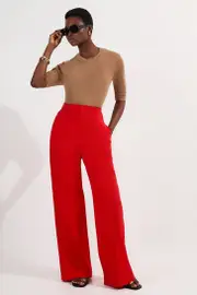 Tall Tailored High Waist Wide Leg Pants