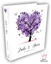 PERSONALISED Bespoke Wedding Planner Organiser Diary / Engagement gift / Purple