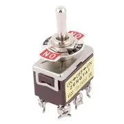 AC 250V/15A 6 Screw Terminals ON/OFF/ON 3 Position Latching DPDT Toggle Switch