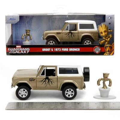Jada Hollywood Rides: Marvel GOTG Groot & 1973 Ford Bronco 1/32 Scale (4.5")