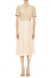 BNWT SANDRO Gladis 2-in-1 Wrap Dress Size 34/XS as seen on Princess Eugenie