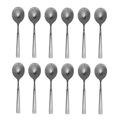 Oneida Easton 18/10 Stainless Steel Round Bowl Soup Spoon (Set of Twelve)