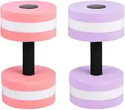 SEWACC 2pcs Water Dumbbells Heavy Aquatic Barbells Swimming Weights Water Resistance Aerobics Water Barbells Water Dumbbells Medium Floating Barbells Foam Dumbbells Fitness Hand Pool