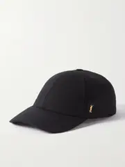 [SAINT LAURENT] SAINT LAURENT - Embellished Wool-blend Felt Baseball Cap - Black - 59 59 Black