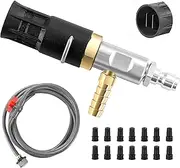 [FIXFANS] Adjustable Long Range Nozzle for Pressure Washer 3-3.5 GPM, Downstream Injection Spray Nozzle Kit, High Power Washing External Chemical Injector with 1/4” Quick Connect, 2000 to 3000 PSI
