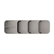 Grey Cutlery Organiser Spoon Tray Insert Utensil Divider Organizer Kitchen Drawer