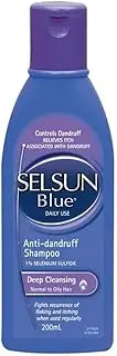 Selsun Blue Deep Cleansing Anti-Dandruff Shampoo, Fights Dandruff While Keeping Your Hair Feeling Soft, 200ml