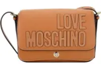 在飛比找Yahoo!奇摩拍賣優惠-LOVE MOSCHINO 字母皮革翻蓋側背包