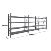 4M*2M*0.6M Storage Shelves Garage Warehouse Rack Shelving Steel 800KG M1metro