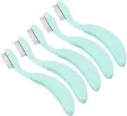 VICASKY 5 Pcs Beauty Tools Eyelash Comb Folding Eyelash Comb Eyelash Separator Tool Eyelash Extension Separator Metal Lash Comb Separator Eyebrow Comb Eyelash Tools Plastic Sky-blue