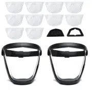 Plastic Face Shield (2 Pack) Full Safety Face Protection Equipment with for U...