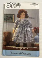 Vogue 8494, 90s Sewing Pattern Doll & Outfit by MADAME ALEXANDER