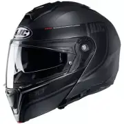 HJC i90 Davan Modular Motorcycle Helmet - Black/Grey - Size Large