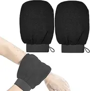 2 Pcs Exfoliating Mitt Body Scrub Gloves,Exfoliating Glove,Dual-Sided Deep Clean Exfoliation Scrubbing Mitt Spa Bathing Gloves for Women and Men Removing Exfoliation Easy Foaming Smooth Skin Surface