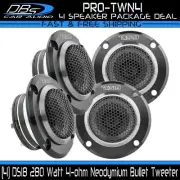 4 DS18 PRO-TWN4 Neodymium Bullet Tweeter 280W 4-ohm 3" Super Loud Horn Speaker