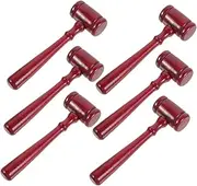 GRIRIW Wooden Judges Gavel Toy for Boys and Girls 6 Pieces Mini Gavel Set Great for Halloween School Plays Legal Professionals Role Play