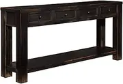 [Signature Design by Ashley] Sofa Table, Made of veneers Engineered Wood, Brown, 68.25" W x 22.5" D x11.5 H