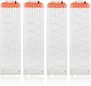 TORMEN Quick Load Magazine, 18 Dart Clips, Magazine Compatible with Nerf Elite Magazine Toy Guns (4 Pieces Transparent